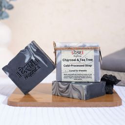 Desam Organics Charcoal & Tea Tree Cold Process Artisanal Soap- 100 g-0