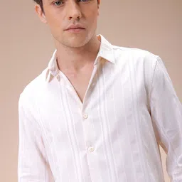 The Indian Garage Co Men Slim Fit Multi Stripes Opaque Striped Casual Shirt-image-29