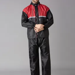 Style Quotient Colourblocked Hooded Rain Jacket-image-0