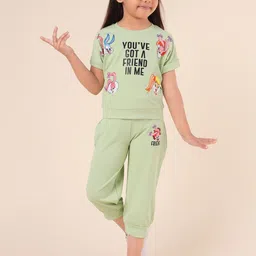 Colourspop Girls Printed Top with Trousers-37