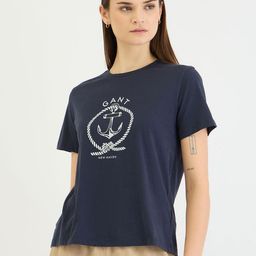 GANT Women Printed Applique T-shirt-image-6