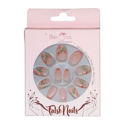 BEROMT Set Of 12 Salon Finish Press On Nail Tip With Application Kit -Shade - 360-24