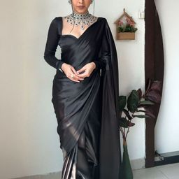 SATAZ Satin Solid Ready to Wear Saree-image-71