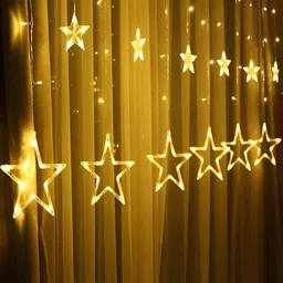 KAVYARA White Star Bulb Shape String Lights-12