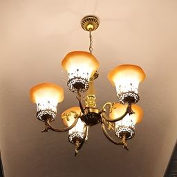KINIS Modern and Unique Style Gold-Toned & Black Quirky Ceiling Lamp-45