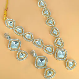 HS FATIO Stone-Studded & Beaded Jewellery Set-22