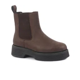 FAUSTO Women Casual Block-Heeled Chelsea Boots-image-7