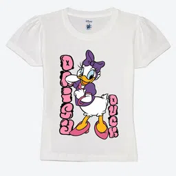 YK Disney Girls Minnie Mouse Graphic Printed Round Neck Cotton T-shirt-image-87