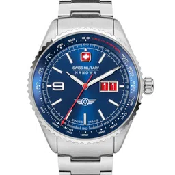 SWISS MILITARY HANOWA Men Printed Dial & Stainless Steel Bracelet Style Straps Analogue Watch SMWGH2101005-image-27
