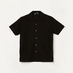 Fame Forever by Lifestyle Boys Self Design Micro Ditsy Spread Collar Cotton Shirt-image-26