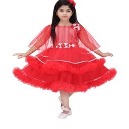 Bongprince Embellished Cape Sleeve Net A-Line Dress-13
