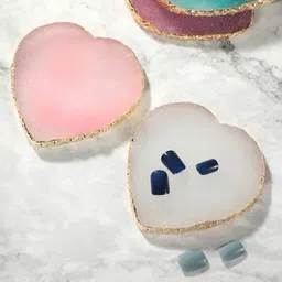 RANORE Heart Shape Resin Nail Art Mixing Palette - Pink-6