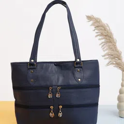 Springberry Women Solid Structured Zip Detail Handheld Bag-23