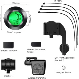 shivexim Universal Waterproof Bicycle Speedomet LCD Power Meter Wireless Cyclocomputer image 4
