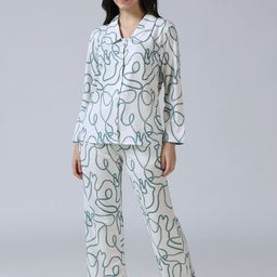 House of Comfort Women Printed Night suit-image-70