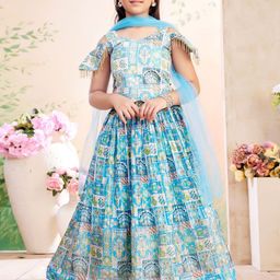BAESD Girls Printed Ready to Wear Lehenga & Blouse With Dupatta-picture-33