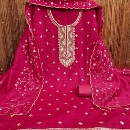MANVAA Embellished Unstitched Dress Material-picture-11