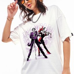 Bewakoof Women Graphic Printed Round Neck Pure Cotton Oversized Joker T-shirt-image-23