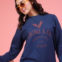Rigo Women Printed Pullover Sweatshirt-image-60