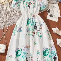 White World Woman Fit and Flare Dress-image-67