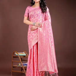 Pandadi Saree Woven Design Zari Linen Blend Sarees-image-30