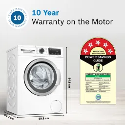bosch 9 kg Fully Automatic Front Load with In-built Heater White image 3