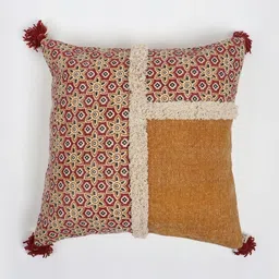 Art Avenue Maroon & Mustard Embroidered Square Cushion Covers-image-70