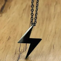 PASU FASHION Unisex Silver-Plated Geometric Thunder Pendant-picture-35