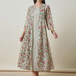 Soch Women Floral Print A-Line Maxi Dress-image-50