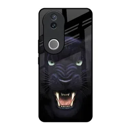 QRIOH Angry Black Leopard Printed Vivo V50 5G Back Case-image-69