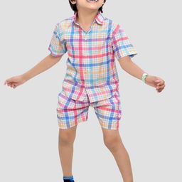 BAESD Boys Checked Pure Cotton Clothing Set-81