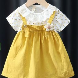 YK Girls Cotton Floral Printed Fit and Flare Dress-picture-18