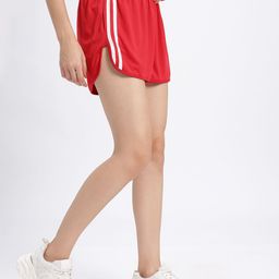 glitchez Women Parallel Side Stripes Mid-Rise Relaxed Fit Shorts-image-47