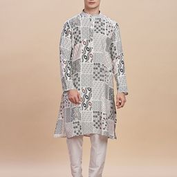 Anouk Men Printed Thread Work Kurta-5
