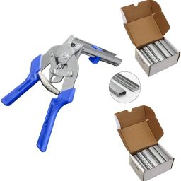 1200 Pcs M Clips Hog Ring Plier Tool for Pet Cage Wire Fencing Stapler Hand Tool Combination Snap Ring Plier-10