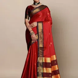 A S CREATION Woven Design Zari Silk Cotton Paithani Saree-picture-17