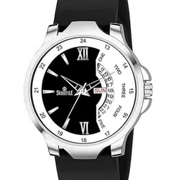 SWISSTYLE Men Brass Embellished Dial & SS Straps Analogue Watch SS-GR1801-BLK-BLK-33