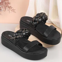 Metro Embellished Flatform Mules-17