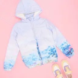 Pantaloons Junior Girls Crop Puffer Jacket with Embroidered-image-53