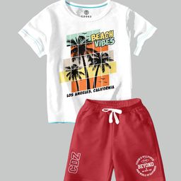 CODEZ Boys Printed T-shirt with Shorts-6