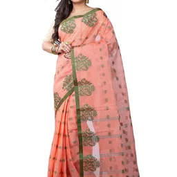 DipDiya Ethnic Motifs Woven Design Pure Cotton Taant Saree-picture-38