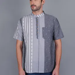 Cot'N Soft Colourblocked Pure Cotton Mandarin Collar Straight Kurta-image-80