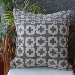 Weaves of Tradition Grey & White Ethnic Motifs Square Cushion Covers-38