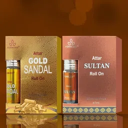 Formless Fragrance Set Of 2 Sultan & Gold Sandal Long-Lasting Attar- 7 ml Each image 5