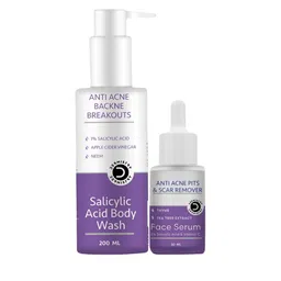 DERMISTRY Anti Acne Salicylic Acid Body Wash - 200 ml With Face Serum - 30 ml-15