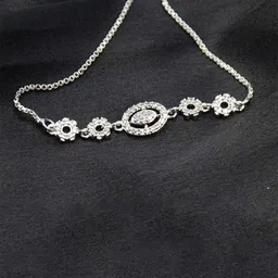 festivjewelleryze Unisex American Diamond Silver-Plated Wraparound Bracelet-14