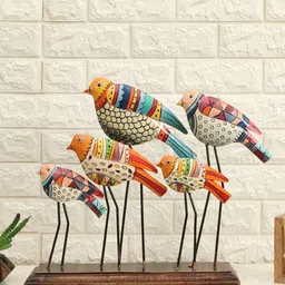 vedas Yellow & Blue Birds Figurine Showpiece-image-8