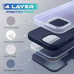 LIRAMARK Solid Printed iPhone 15 Plus Back Case Mobile Accessories image 4