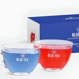 BLUE TEA Transparent Set Of 2 Insulated Crystal Glass Cup - 150 ml-20