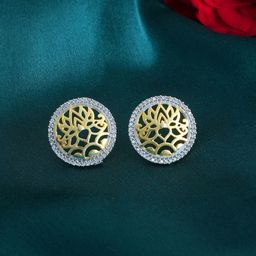 Voylla Paisley Shaped Studs Earrings-image-37